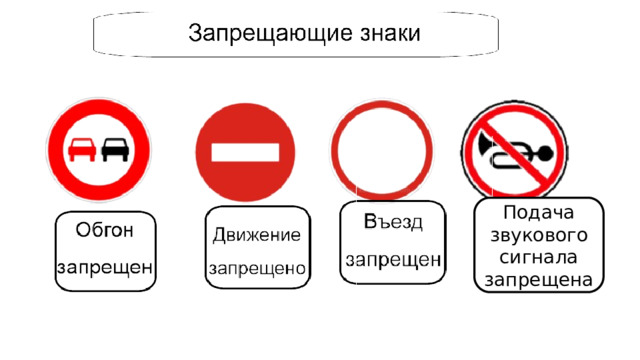 Подача звукового сигнала запрещена 