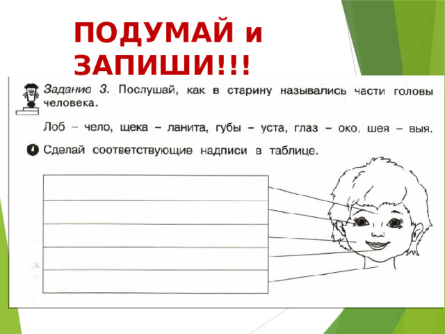 ПОДУМАЙ и ЗАПИШИ!!! 