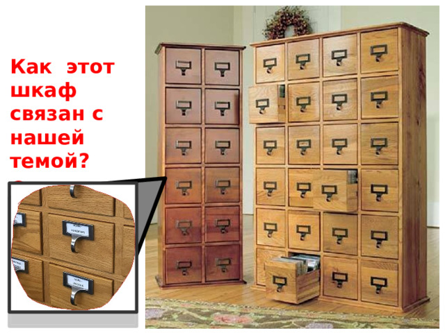 Как этот шкаф связан с нашей темой? О чем пойдет речь? 