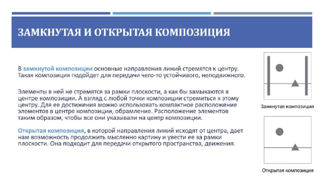 Замкнутая и открытая композиция 
