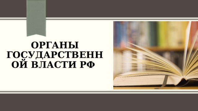 ОРГАНЫ ГОСУДАРСТВЕННОЙ ВЛАСТИ РФ 