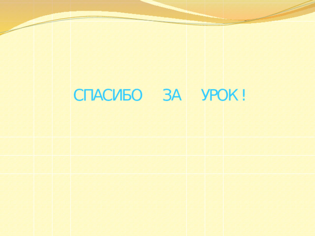 СПАСИБО ЗА УРОК ! 