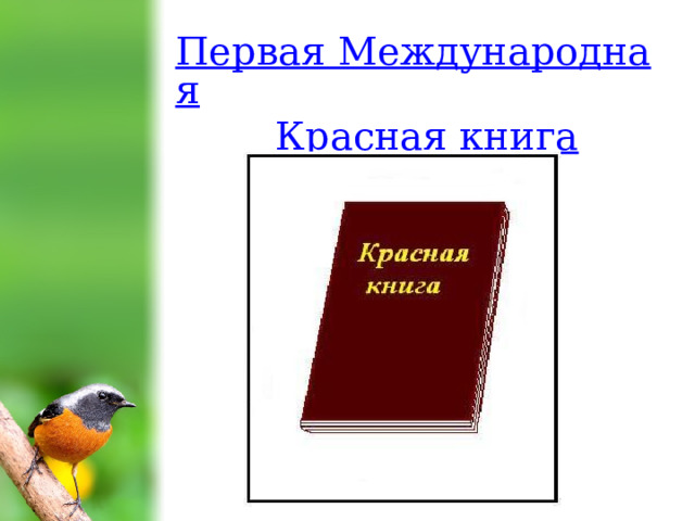 Первая Международная Красная книга 