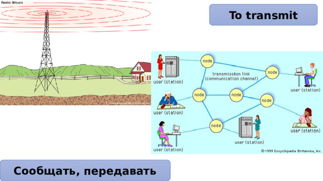 To transmit Сообщать, передавать 