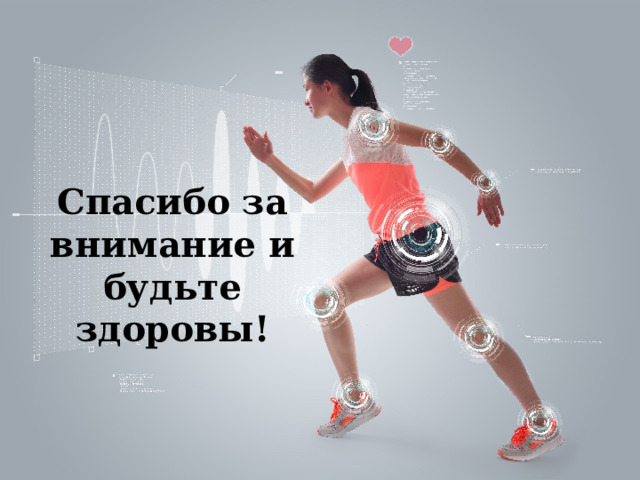 Спасибо за внимание и будьте здоровы! 