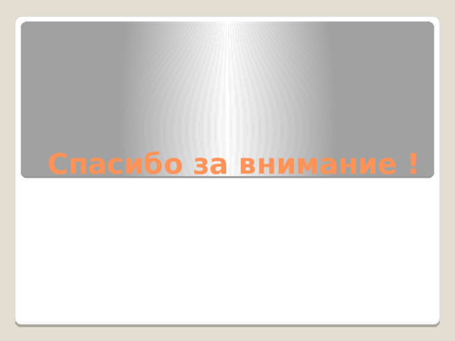 Спасибо за внимание ! 