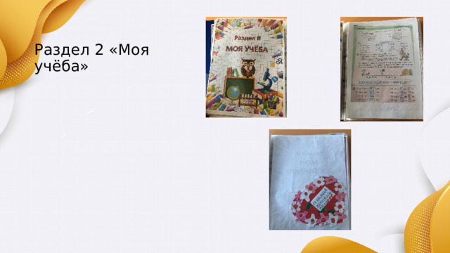 Раздел 2 «Моя учёба» 