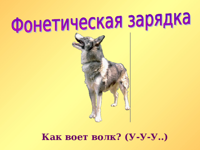 Как воет волк? (У-У-У..) 