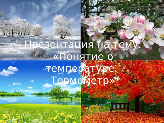 Презентация на тему: «Понятие о температуре. Термометр» 