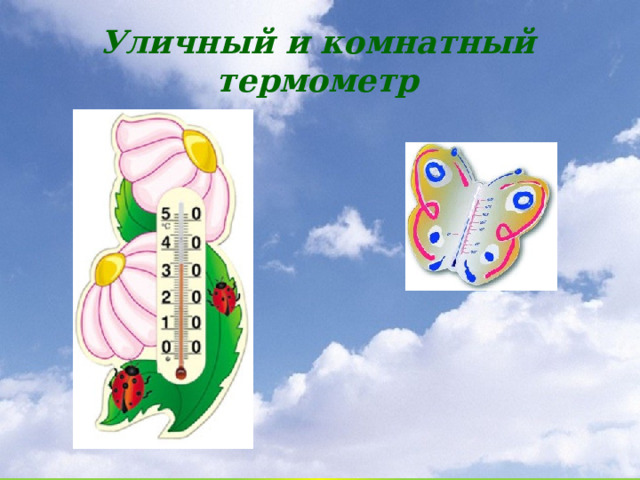 Уличный и комнатный термометр 