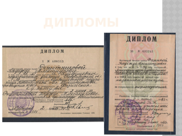 Дипломы 