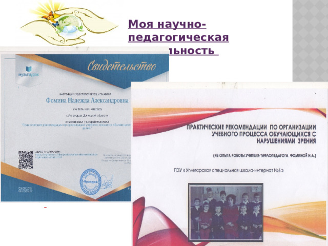   Моя научно-педагогическая деятельность  