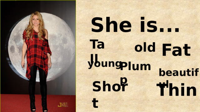 She is... Tall Fat old young Plump   beautiful Short  Thin 