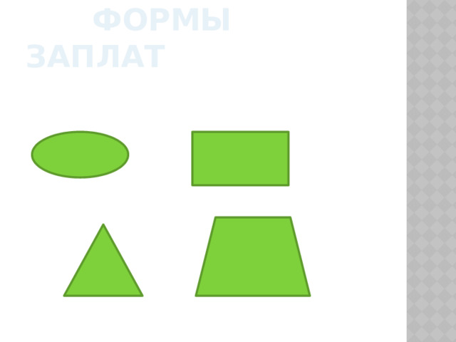  Формы заплат  