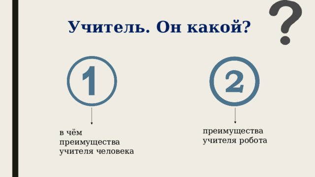 Учитель. Он какой? преимущества учителя робота в чём преимущества учителя человека 
