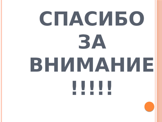 Спасибо за внимание!!!!! 