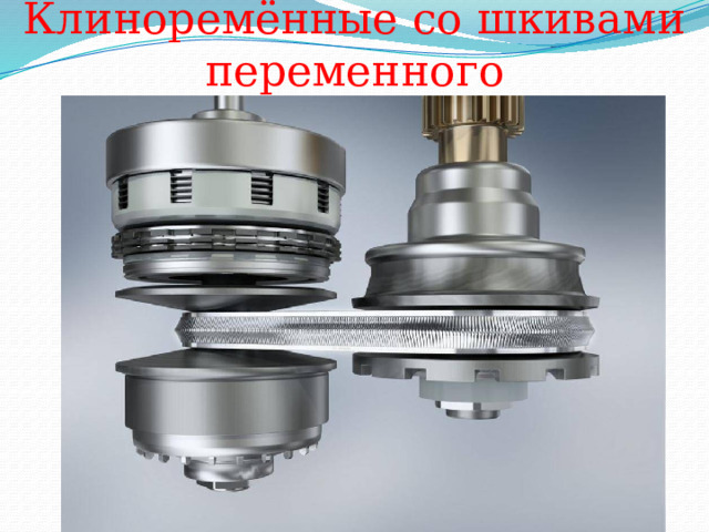 Клиноремённые со шкивами переменного 