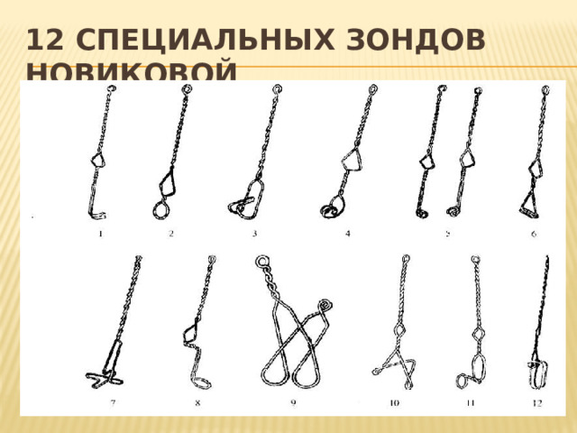 12 специальных зондов Новиковой 