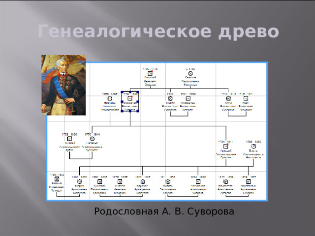 Генеалогическое древо Родословная А. В. Суворова 