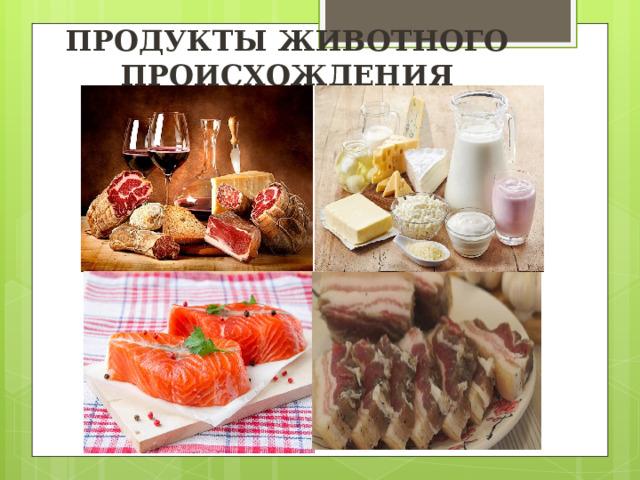 ПРОДУКТЫ ЖИВОТНОГО ПРОИСХОЖДЕНИЯ 