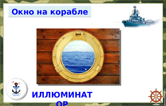 Окно на корабле ИЛЛЮМИНАТОР  