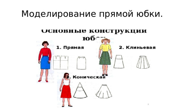 Моделирование прямой юбки. 