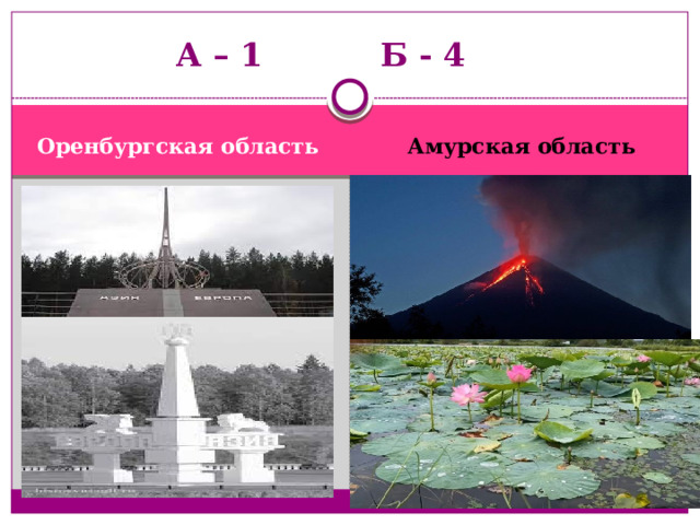  А – 1     Б - 4 Оренбургская область Амурская область 