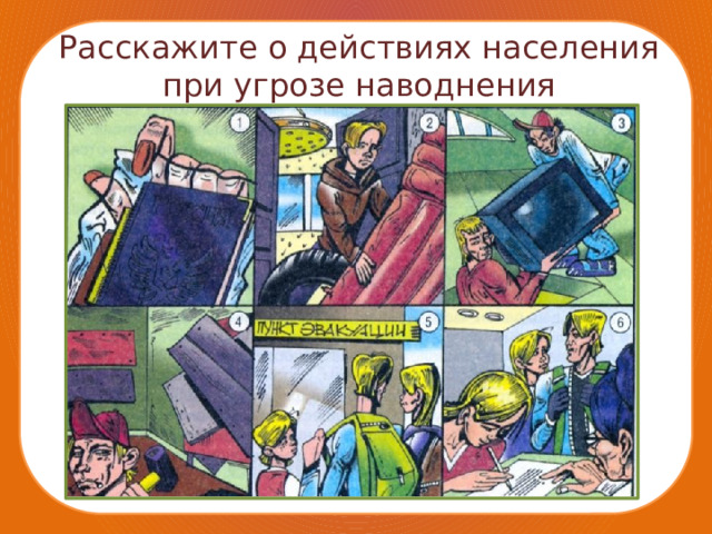 Расскажите о действиях населения при угрозе наводнения 
