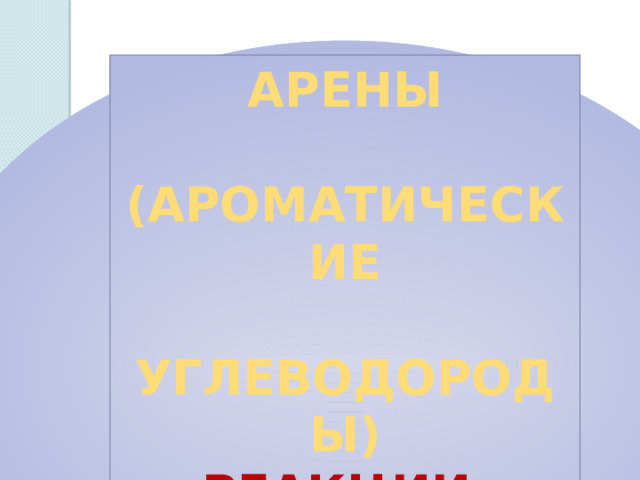 АРЕНЫ  (АРОМАТИЧЕСКИЕ  УГЛЕВОДОРОДЫ) Реакции замещения Реакция ацилирования . 