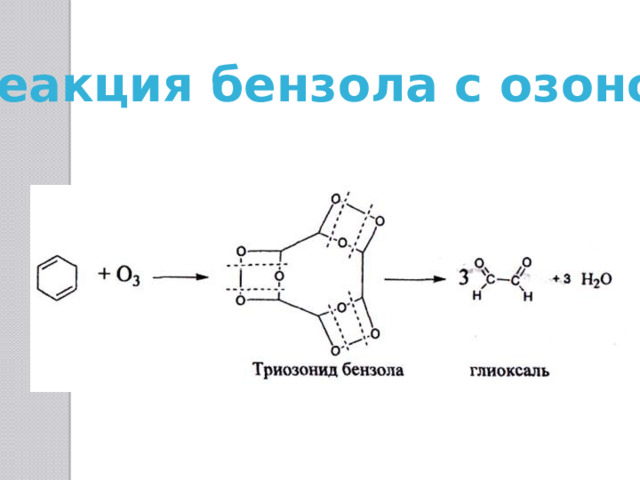Реакция бензола с озоном 