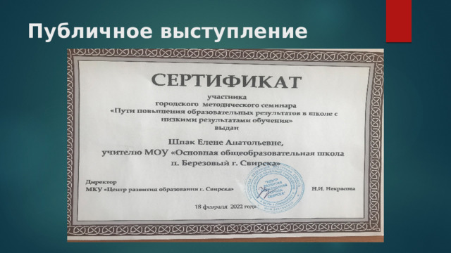 Публичное выступление 