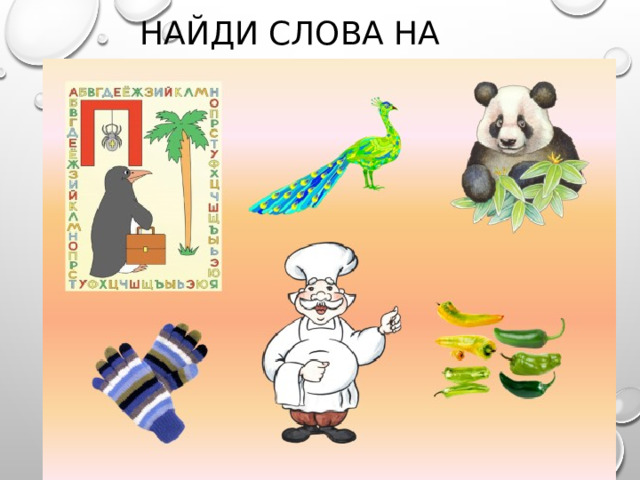 НАЙДИ СЛОВА НА БУКВУ П 