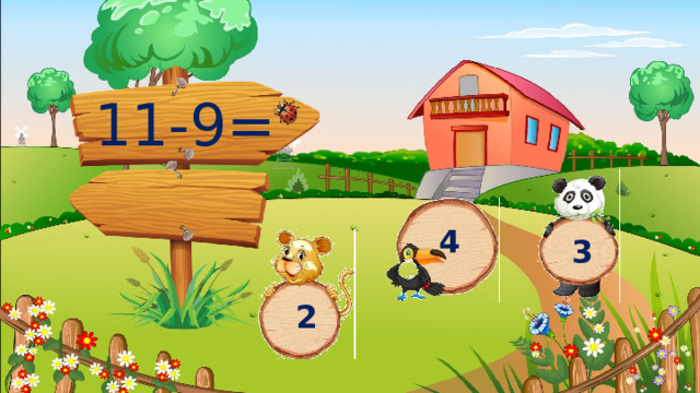 11-9= 4 3 2 