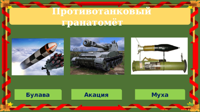 Противотанковый  гранатомёт Муха Акация Булава 