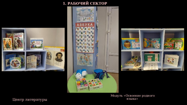 1. РАБОЧИЙ СЕКТОР  Центр литературы Модуль «Освоение родного языка»  