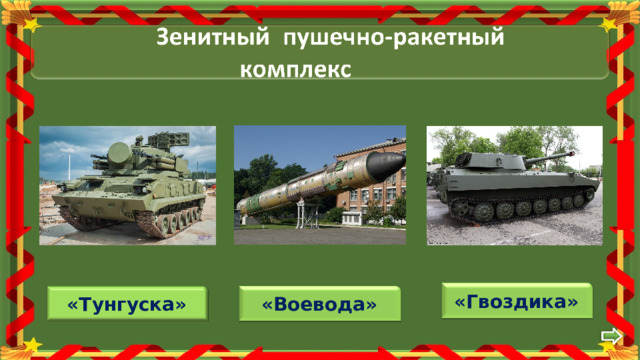 «Гвоздика» «Тунгуска» «Воевода» 