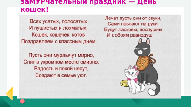 заМУРчательный праздник — День кошек! МДОУ