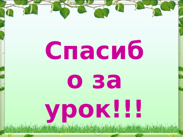 Спасибо за урок!!! 