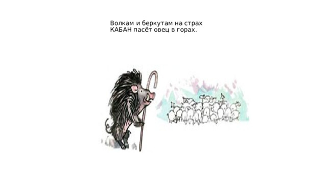Волкам и беркутам на страх  КАБАН пасёт овец в горах. 