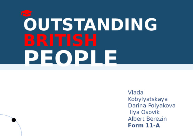 OUTSTANDING BRITISH PEOPLE Vlada Kobylyatskaya Darina Polyakova  Ilya Osovik Albert Berezin Form 11-A 