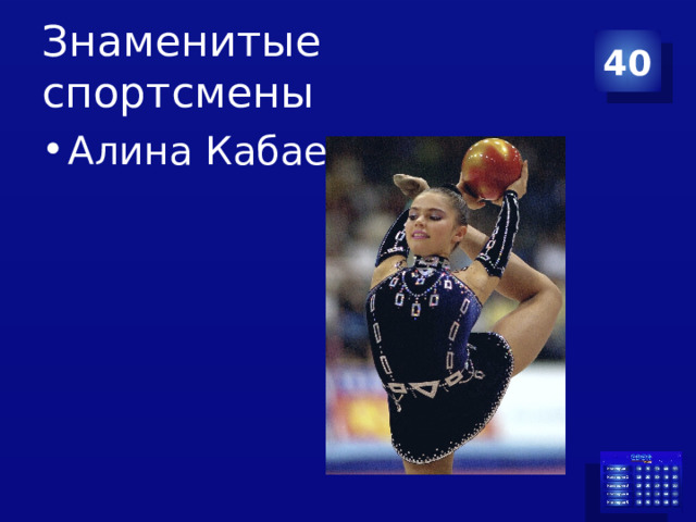 Знаменитые спортсмены 40 Алина Кабаева 