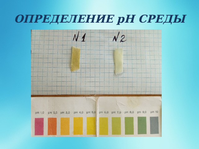 ОПРЕДЕЛЕНИЕ рН СРЕДЫ 