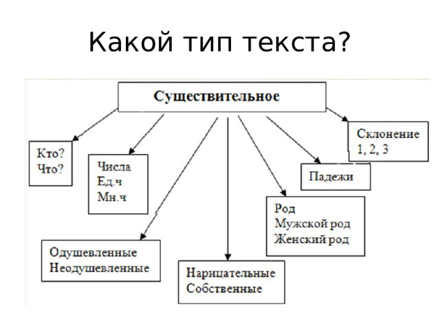 Какой тип текста? 