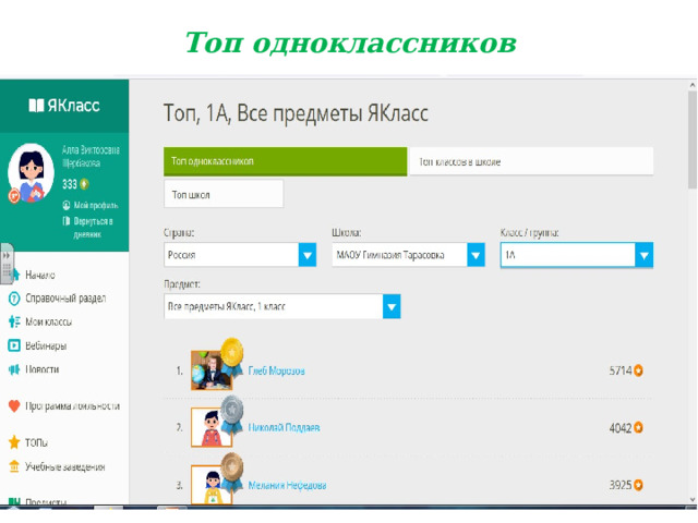 Топ одноклассников   