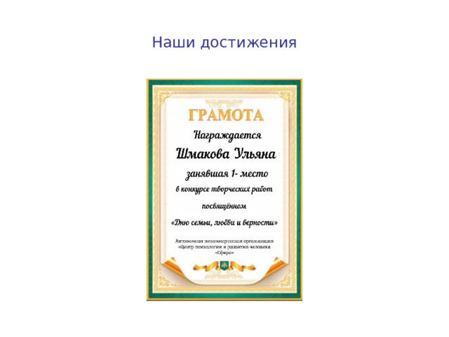 Наши достижения 