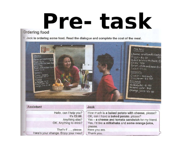Pre- task 
