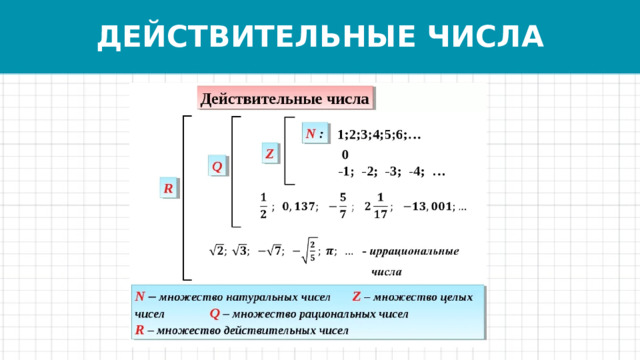 ДЕЙСТВИТЕЛЬНЫЕ ЧИСЛА 