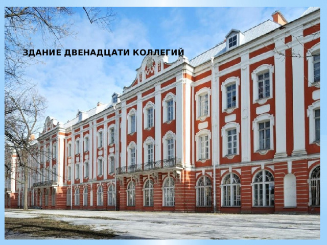 ЗДАНИЕ ДВЕНАДЦАТИ КОЛЛЕГИЙ 
