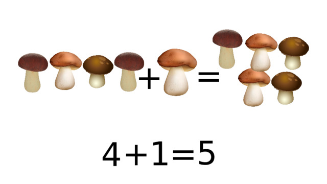 = + 5 = + 1 4 