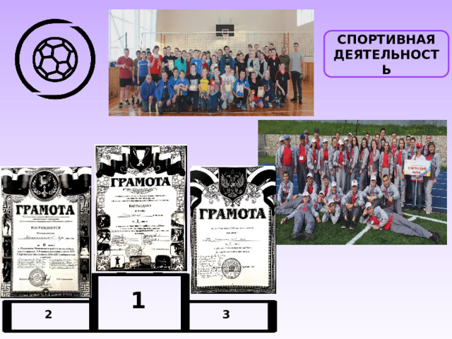 СПОРТИВНАЯ ДЕЯТЕЛЬНОСТЬ 1 2 3 